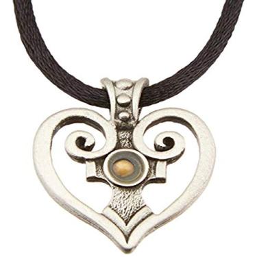 Imagem de Cathedral Art (Abbey & CA Gift Coração Pingente Mostarda Semente, Inclui 22 Cordão de Cetim Preto, 45,7 cm, Multi