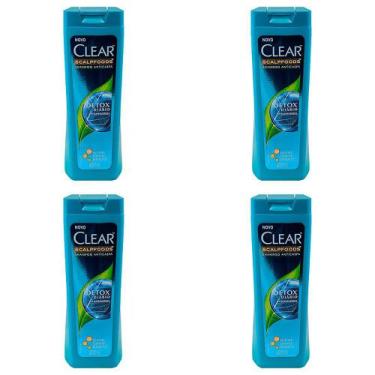 Imagem de Kit 4 Und Shampoo Clear Anticaspa Detox 200ml