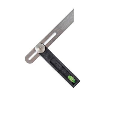 Imagem de Swanson Tool Co TS150 20,32 cm Bisel T deslizante com régua de aço inoxidável, frasco de bolha, cabo composto e acessórios de latão