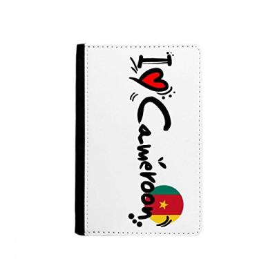 Imagem de I Love Cameroon Word Flag Love Heart Illustration Passport Holder Notecase Burse Wallet Cover Card Purse, Multicolorido.