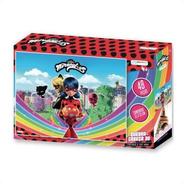 Kit Bonecos Articulados Miraculous Ladybug E Cat Noir Baby Brink