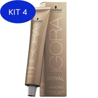 Kit Igora Royal HD- 3 Colorações 8.77, Água Oxigenada 30 vol e