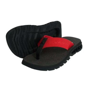 Imagem de Chinelo Flamengo Rakka Cb Preto/Vermelho Dtk-03 Kenner