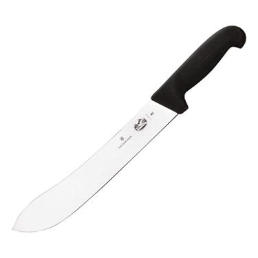 Imagem de faca p/churrasco carnes nobres 25cm cabo preto (****)