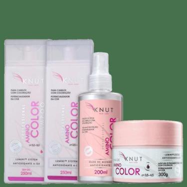 Imagem de Kit Shampoo + Condicionador + Máscara + Spray Leave-In Amino Color Knu