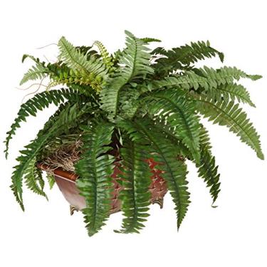 Imagem de Nearly Natural 1 Samambaia Boston em vaso metálico, único