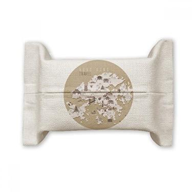 Imagem de Bolsa de linho de algodão com mapa de localização de Hong Kong China