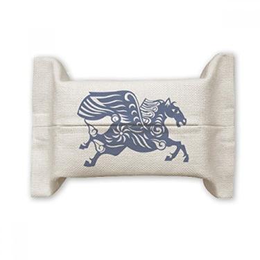 Imagem de Year of Horse Animal Zodíaco da China Suporte de capa de papel de tecido de algodão saco de linho