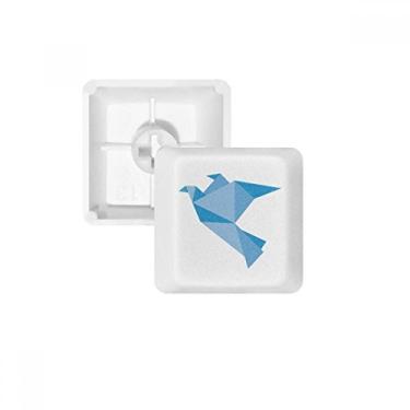 Imagem de Kit de atualização de teclado mecânico PBT com padrão de pombo azul abstrato Origami