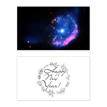 Imagem de Bright Mystery Nebula Universe Space New Year Festival Cartão de felicitações Bless Message Present
