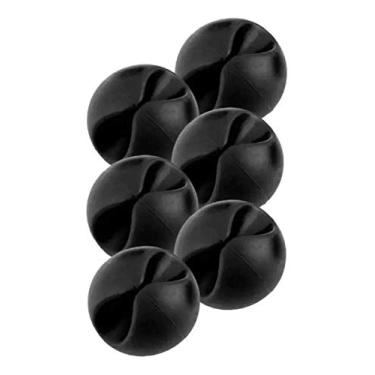 Imagem de Organizador de Cabos e Fios Adesivo Vexchannel Preto 6 Peças