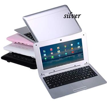 Imagem de Goldengulf Laptop PC Android 6.0 Mini Netbook Slim e Leve Notebook WiFi Webcam Netflix YouTube Google Player Flash (Prata)