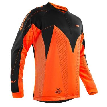 Imagem de Camisa ciclismo manga longa ultra bikes max dry laranja/preto tamanho M
