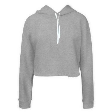 Imagem de Moletom Feminino Ragor Cropped Liso Capuz Inverno Casaco-Feminino