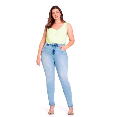 Imagem de Calça Feminina Skinny Jeans Claro Plus Size Lunender