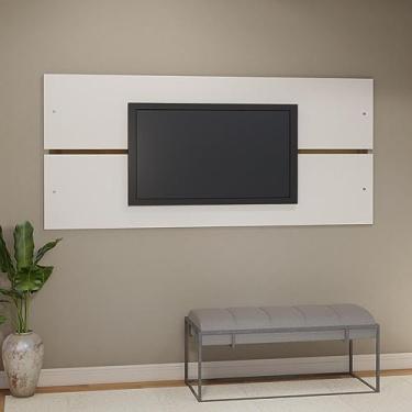 Imagem de Painel para Tv até 65 Polegadas 200cm Mônaco Estilare Branco/madeirado