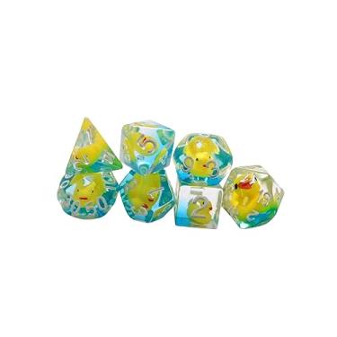 Imagem de Colaxi 7x Dados Acrílicos, Dados de Jogo, Conjunto de Dados Poliédricos, para Festa