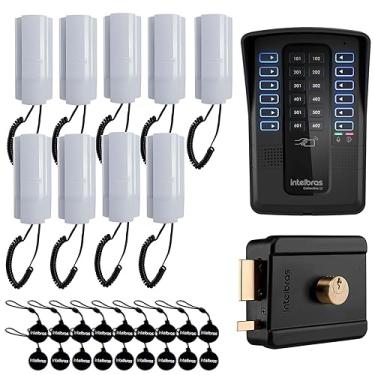Imagem de Porteiro Eletrônico Coletivo 12 Pontos Intelbras Collective 12 Ramais + 18 Chaveiros XID + 9 Interfones TDMI 300 + Fechadura FX 500 Intelbras