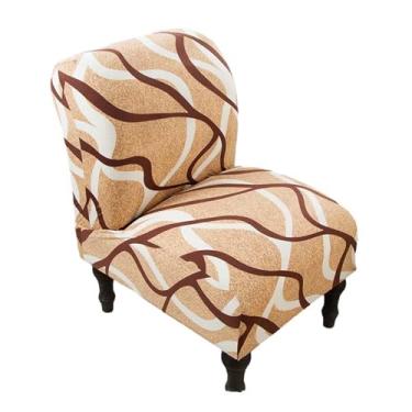 Imagem de Capa de cadeira sem braços, capa elástica para cadeira, chinelo impresso, capas protetoras de móveis para sala de jantar, hotel (Color : Style 4, Size : 1)