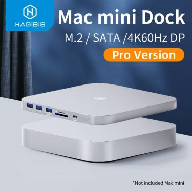 Imagem de Hagibis-Hub USB C para Mac Mini  Docking Station  Docking Station  Gabinete HDD  2.5 SATA  NVME M.2