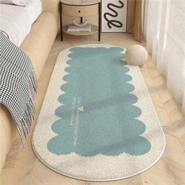 Imagem de Tapete de cabeceira de quarto estilo creme tapete de veludo engrossado tapetes macios para sala de estar tapete de vestiário de grande área, J, 80x120cm(31,4x47in)