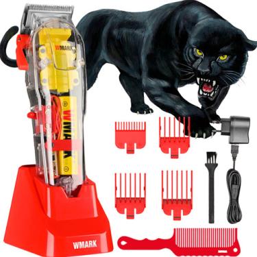 Imagem de Maquina De Cortar Cabelo Profissional Wmark Ng108 Pro Bivolt NG108 PRO NG-108 PRO NG108PRO Maquina Wmark Profissional Corte Acabamento Recarregável 7300rpm 2200mAh 440C Blade Lamina Fade