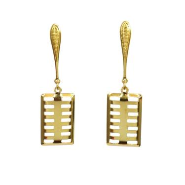 Imagem de Brinco quadrado - Banhado em Ouro 18k