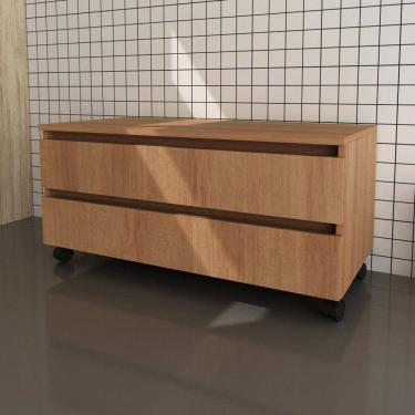 Imagem de Gabinete para Banheiro com rodízios 2 Gavetas BN3603 Tecnomobili