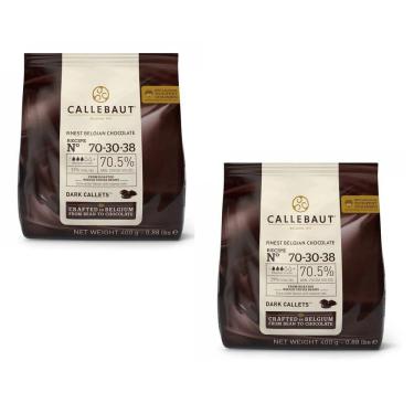 Imagem de Kit 2Un Chocolate Amargo 70,5%Cacau 70-30-38 Callebaut 400G