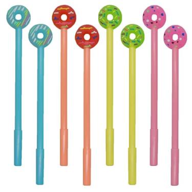 Imagem de Maydahui 28 peças, caneta de gel donuts, canetas fofas kawaii, tinta preta, para estudantes, material de escritório, festa
