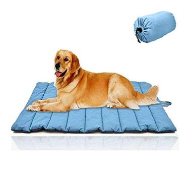 Imagem de Cama para Cachorro de Cachorro de Cachorro para Exterior da Cheerhunt, 109 x 66 cm, À prova d'água, Lavável, Tamanho Grande, Durável, Resistente à Água, Portátil e Acampamento Tapete de Viagem para Animais de EstimaçãoCheerhunting Large azul LWF162083