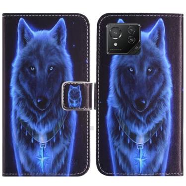 Imagem de TienJueShi Wolf Fashion Stand TPU Silicone Book Stand Flip PU Leather Protector Phone Case para Asus ROG Phone 8 17.2 cm Cover Etui Wallet