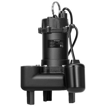 Imagem de VIVOSUN Bomba submersível de esgoto/efluente de 1 HP, 5220 GPH, bomba de depósito de ferro fundido com interruptor flutuante ajustável automático e descarga NPT de 5 cm, perfeita para sistema de