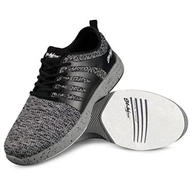 Imagem de KR Strikeforce Tênis de boliche masculino Commander para jogadores destros ou canhotos – com tecnologia FlexSlide para o melhor controle deslizante (Carvão, Numeric_12)
