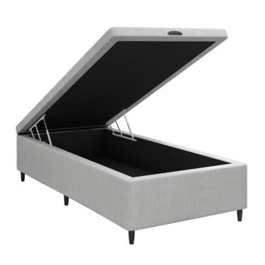 Imagem de Base Cama Box Baú Solteiro Para Colchão 88x188cm Multimóveis Cr35237 Cinza