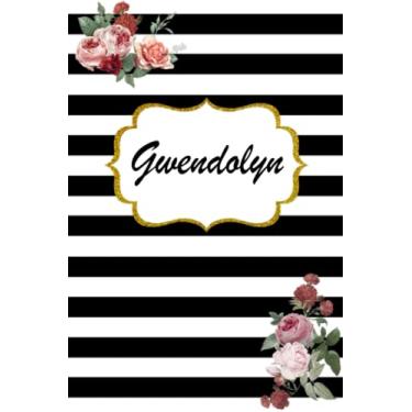 Imagem de Gwendolyn: Classic Floral Personalized Notebook/Journal/ Log Book/ Planner With Name, 110 pages of your selected paper, planner. Size: 6” x 9”