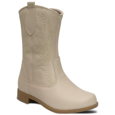 Imagem de Bota Texana Infantil Menina Nº 20 Ao 27 Moda Country Feminino Saltinho 09.26 (Off White, BR, Criança de 1 a 3 anos, Numérico, 25)