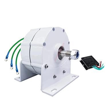 Imagem de 220v,HUIZHITENGDA 6000W Gearless Low RPM Alternador de ímã permanente, 12 v-220 v 3 fase AC gerador de ímã permanente para vertical horizontal turbina eólica (com base)