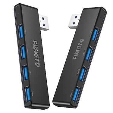 Imagem de Hub USB, hub de rede Fidioto de 4 portas (1 hub 3.0, 3 x 2.0), hub expansor USB para laptop, iMac Pro, MacBook Air, Mac Mini/Pro, Surface Pro, notebook, pen drives USB e HDD móvel, etc.