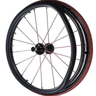 Imagem de Capas de aro para cadeira de rodas traseiras, capa de aro para cadeira de rodas antiderrapante e resistente ao desgaste, capa protetora de anel de pressão para cadeira de rodas, acessórios para melhorar a aderência e tração (55,88 cm, rosa)