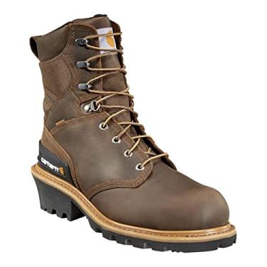 Imagem de Carhartt Bota masculina impermeável de 20,32 cm com bico composto de couro CML8369, Crazy Horse Brown Oil Tanned Leather, 12