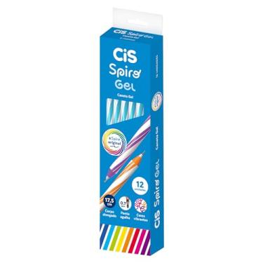 Imagem de Caneta CIS SPIRO GEL Azul Claro Caixa com 12 unidades