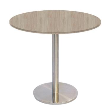 Imagem de Mesa Bistrô Beta 112,50 cm (Alt) Disco Redondo Tampo MDP Redondo 80 cm (Larg) x 2,50 cm (Alt) Noce Naturalle