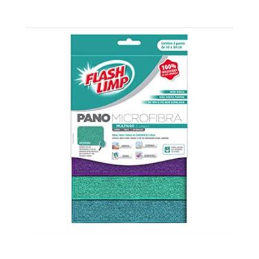 Imagem de Flash Limp - Pano Microfibra Multiuso com 3 Peças - FLP6742