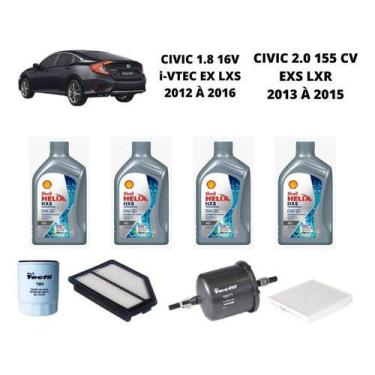 Imagem de Kit revisão troca de oleo new civic 1.8 2.0 13 a 15 shell