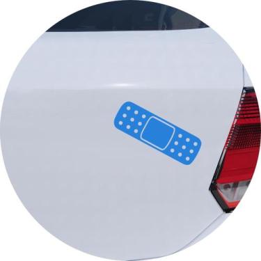 Imagem de Adesivo de Carro Band Aid Curativo - Cor Amarelo - Melhor Adesivo, Azu