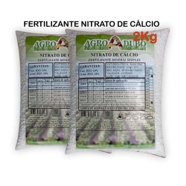 Imagem de Fertilizante Nitrato De Calcio 2Kg Ferti Adubo Hidroponia - AGROADUBO