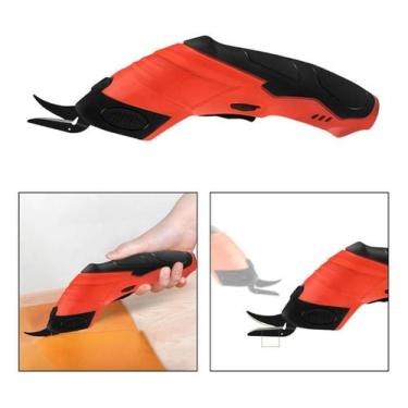 Imagem de Tesoura Eletrica Sem Fio Corta Tecido Pano Tapete Diy - Tatudeboa