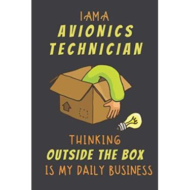 Imagem de I AM A AVIONICS TECHNICIAN THINKING OUTSIDE THE BOX IS MY DAILY BUSINESS: Dotted Journal Cute Hard Clear Cover For Men and Women