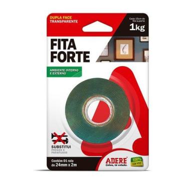 Imagem de Fita Dupla Face 24mm X 02 Metros Forte Transparente - ADERE